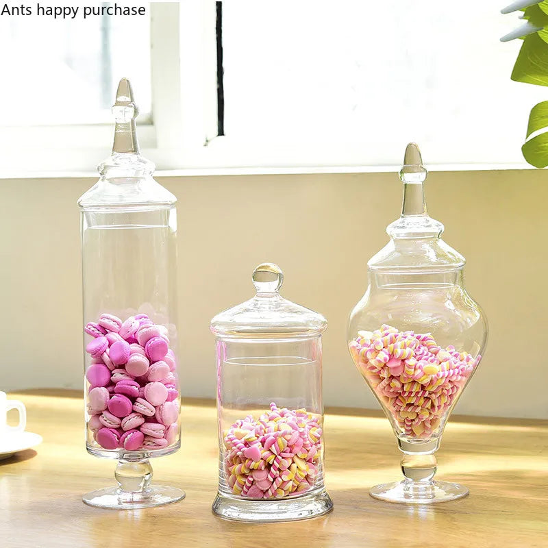 Bocal Verre Transparent Bonbons Décoratif – mise en scène buffet sucré salé