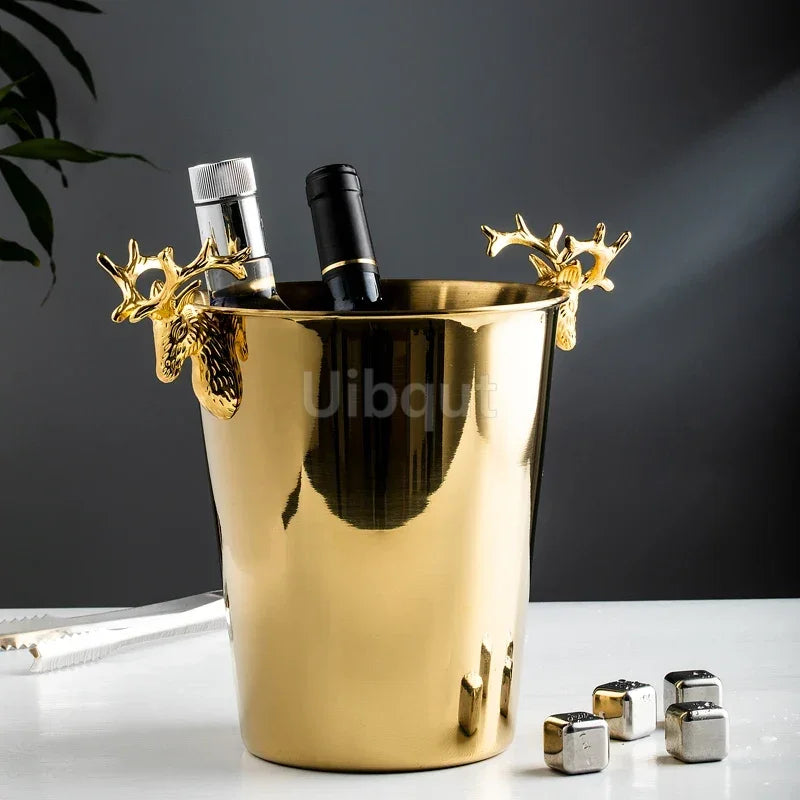 Seau à Glace Inox Martelé Champagne