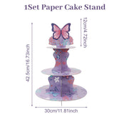 Présentoir Cupcake Papillon Violet
