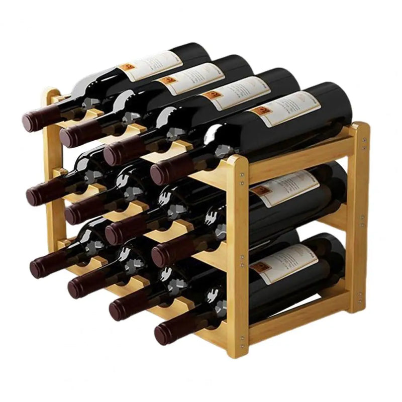 Présentoir Bouteilles Champagne Bambou Empilable
