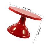 Plateau Gâteau Rouge Décoratif Rond