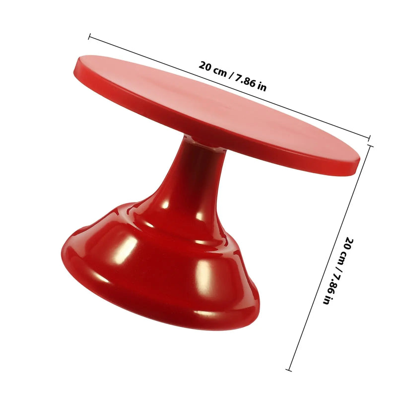 Plateau Gâteau Rouge Décoratif Rond