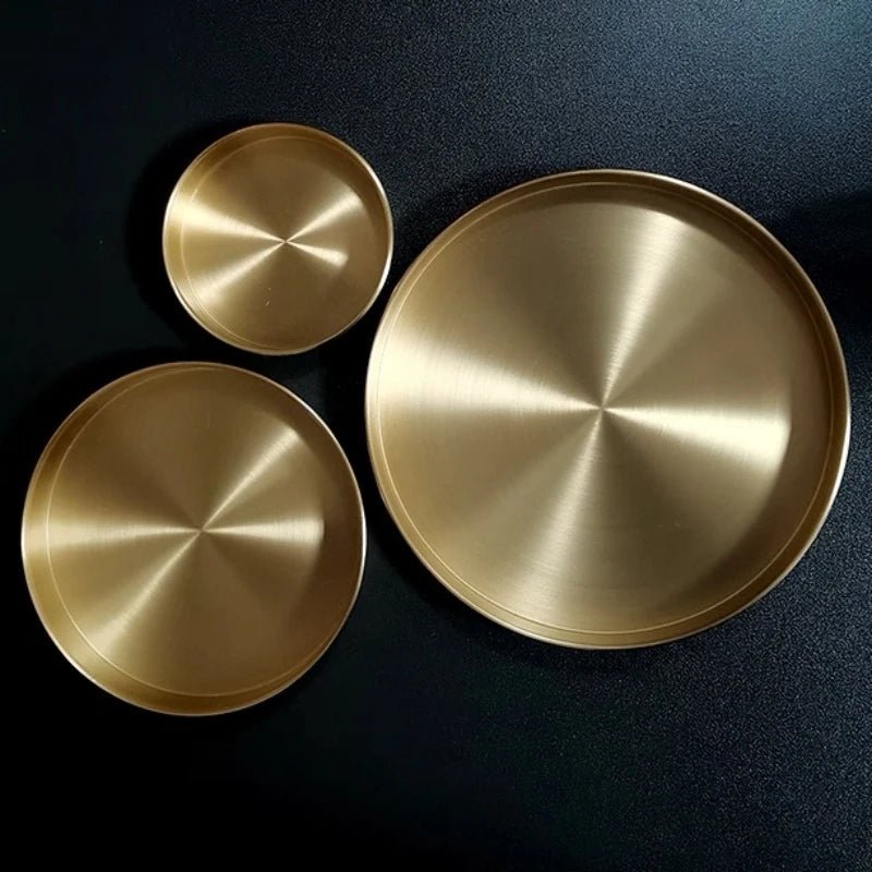 Plateau Laiton Rond Buffet Pro