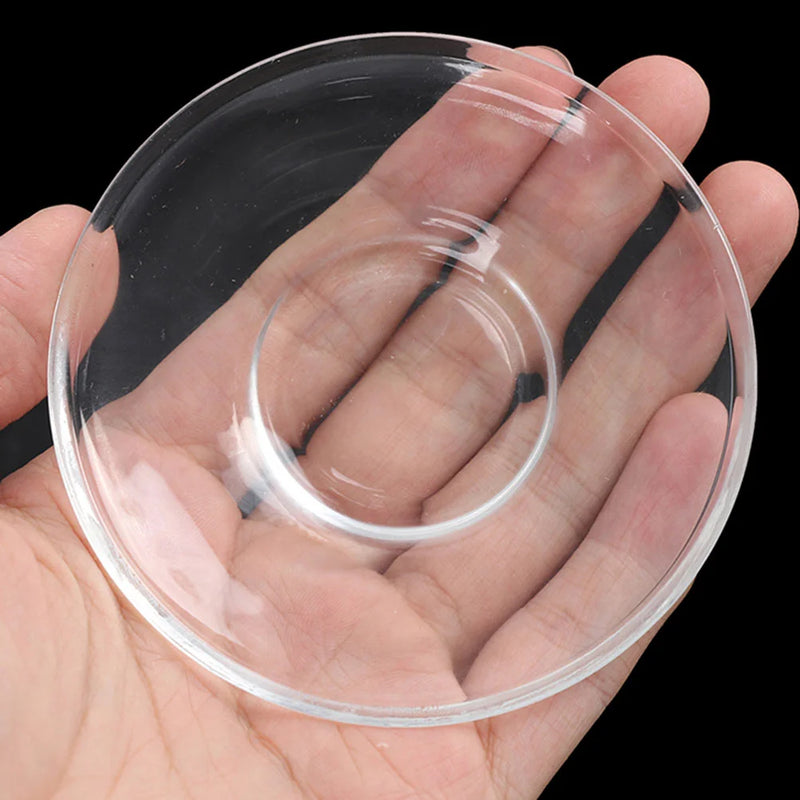 2/4 platos de postre redondos de cristal transparente, platillos para tazas de té, platos para aperitivos, vajilla para cocina, comedor y bar