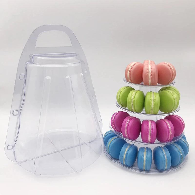 Présentoir Cupcake Macaron 4 Étages Élégant