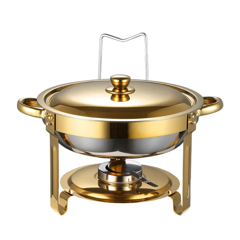Chauffe-Plat Rond Inox 4,5 L Buffet Traiteur