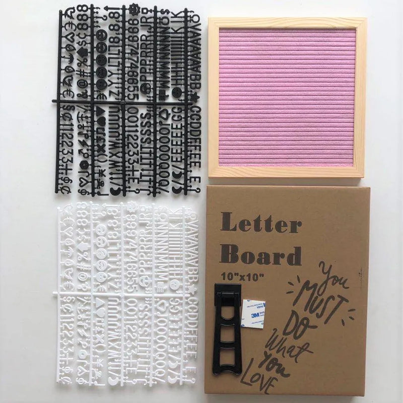 Tablero de letras de fieltro y madera, letrero de alfabeto para decoración de pared del hogar, tablero de mensajes estilo Ins