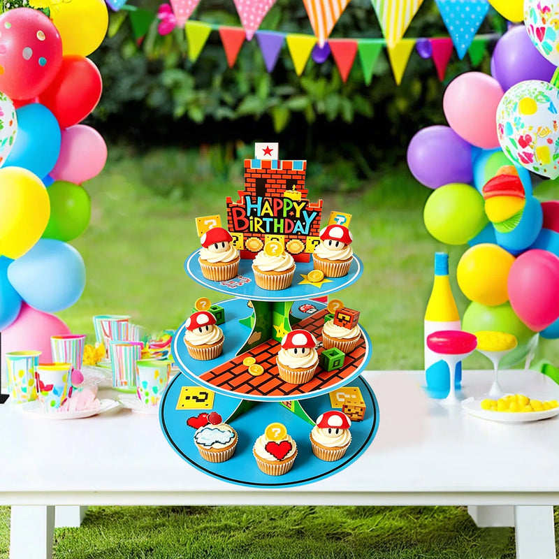 Présentoir Cupcakes 3 Étages Anniversaire