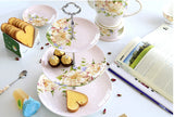 Présentoir Gâteau Porcelaine Floral