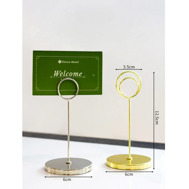 2 soportes para números de mesa, tarjeteros, soportes para tarjetas, clips para menús y portafotos