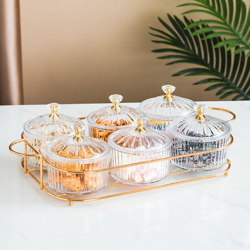 Plateau Fruits Secs Compartimenté Transparent