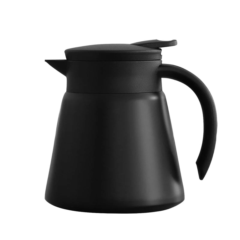 Jarra térmica para café y té - Acero inoxidable 304 de doble pared con aislamiento al vacío, asa de tacto frío, retención de calor y frío, 600 ml