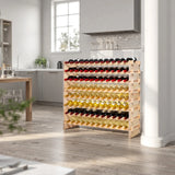 Présentoir Bouteilles Bois 8 Niveaux