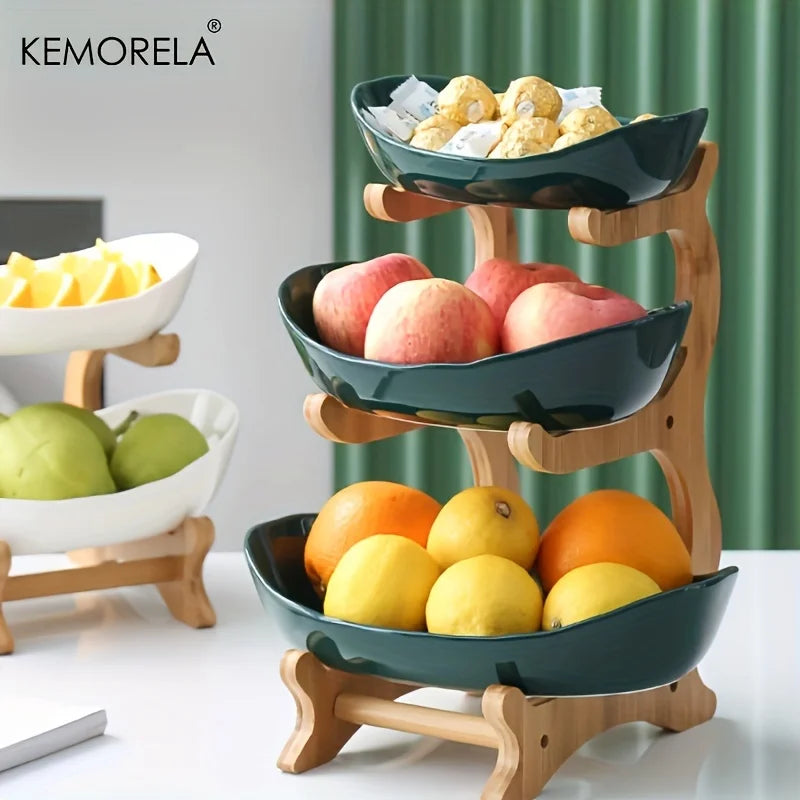 Frutero de 2/3 niveles para el hogar, sala de estar, plato de plástico para snacks, cesta creativa y moderna para frutos secos, plato para dulces, soporte para pasteles, ensaladera