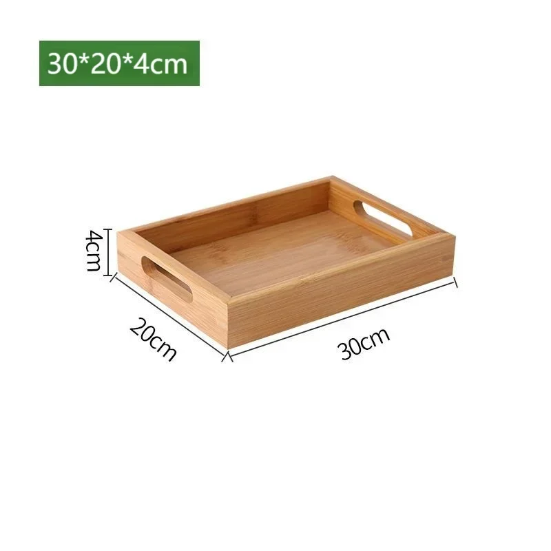 Bandeja de madera de bambú para pan, aperitivos, té estilo Kung Fu, platos para vasos de agua, vajilla de hotel, suministros de cocina para el hogar