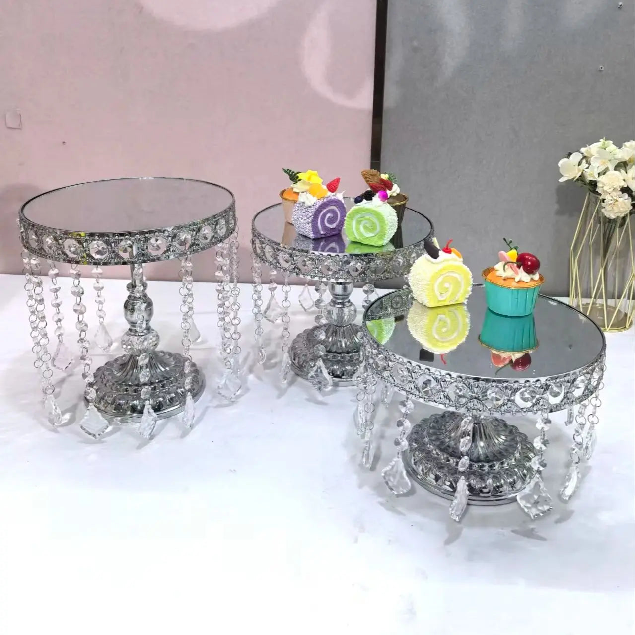 Présentoirs Cristal Cylindriques Lot
