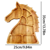 Plateau Bois Compartiments Tête de Cheval