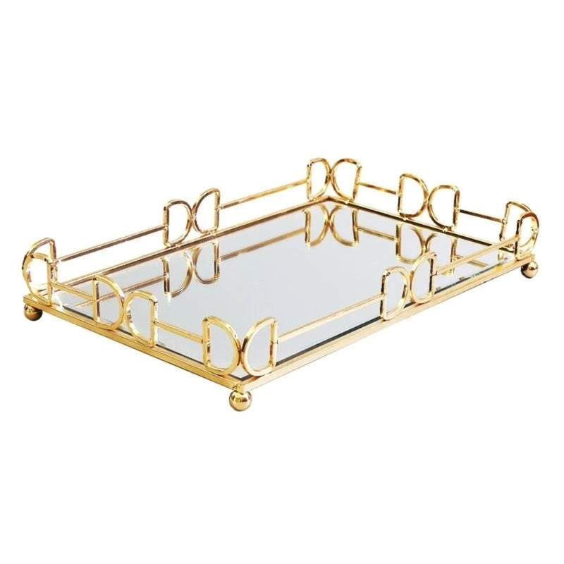 Plateau Miroir Doré Présentation