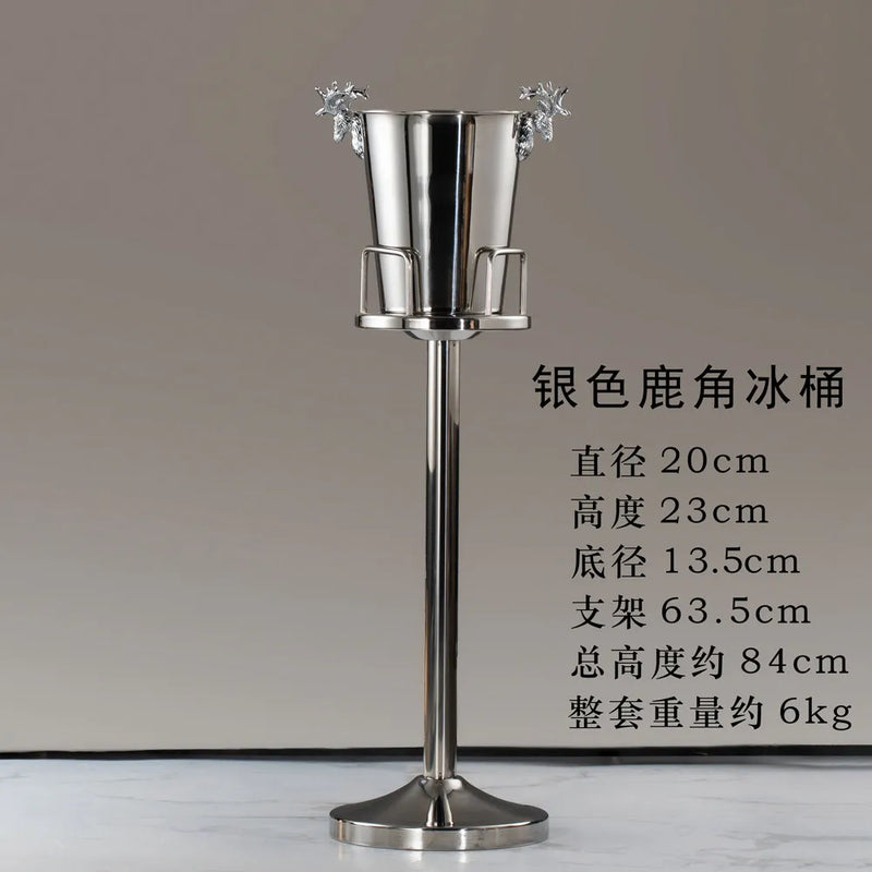 Rafraîchisseur Champagne Inox sur Pied