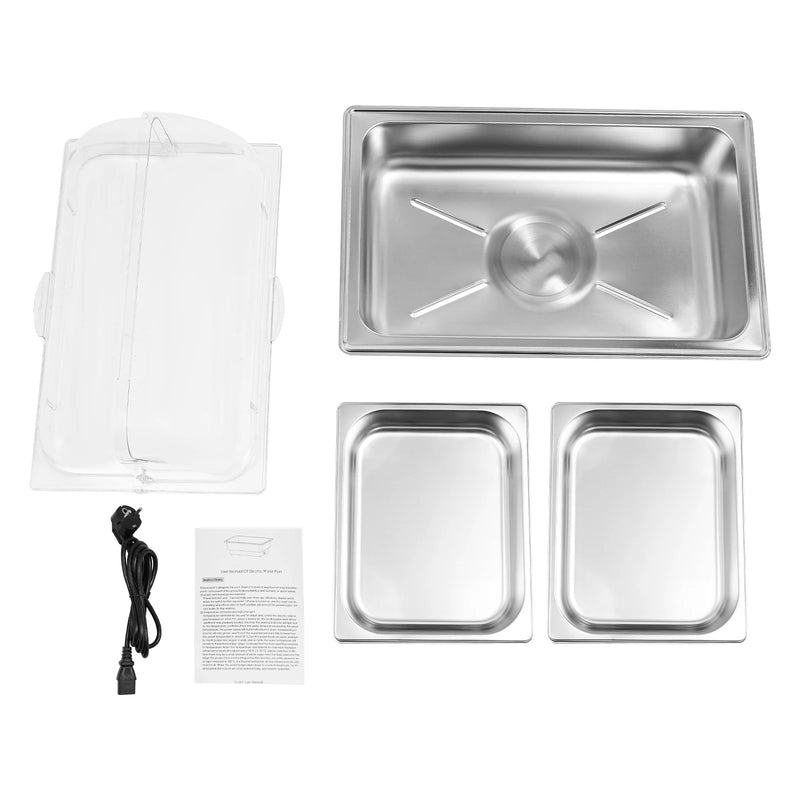 Chauffe-Plat Électrique Inox 2 Bacs Buffet Restaurant