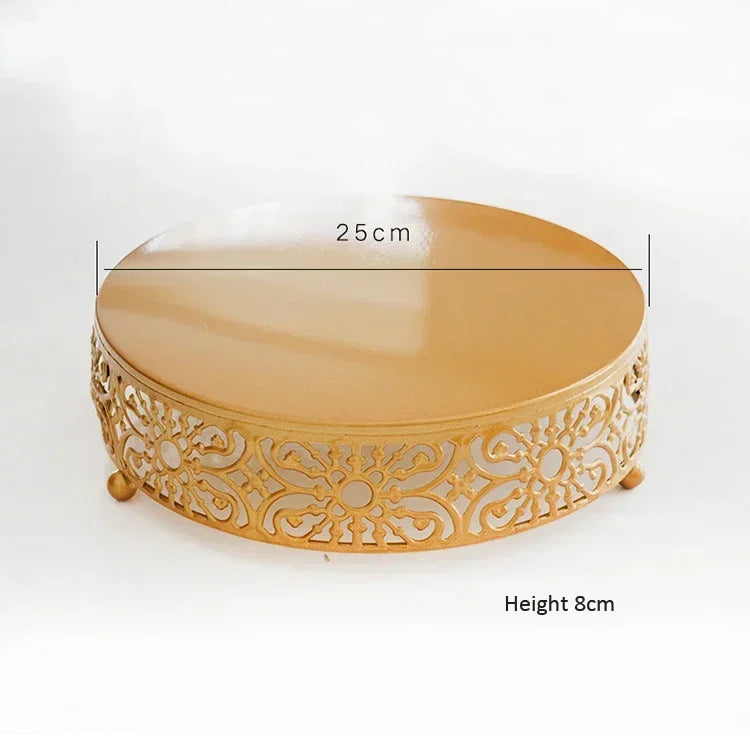 Présentoir Gâteau Rond Métal Mariage Buffet – ambiance mariage romantique et raffinée