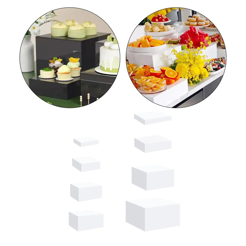 Lot 8 Présentoirs Cubes Acryliques Buffet