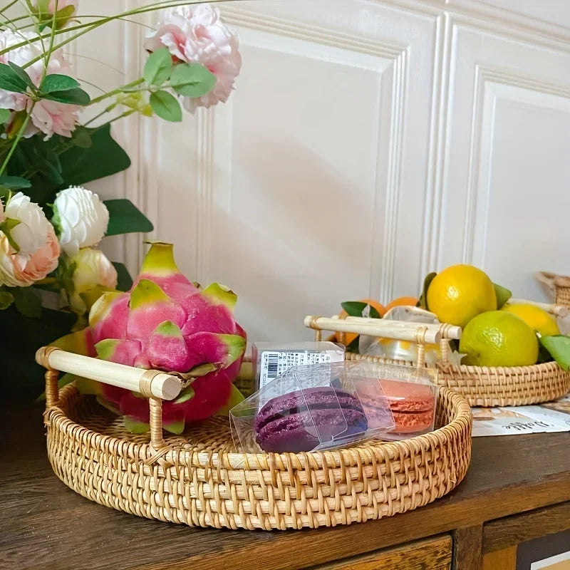 Panier Rotin Rangement Buffet