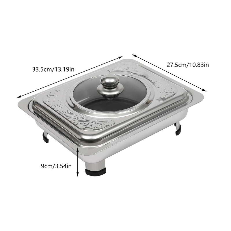 Lot de 4 Plats de Service Buffet Inox – présentoir buffet – mise en scène pour réception
