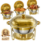 Chauffe-Plat Buffet Inox 6.5QT Rond Traiteur – art de la table réception raffinée