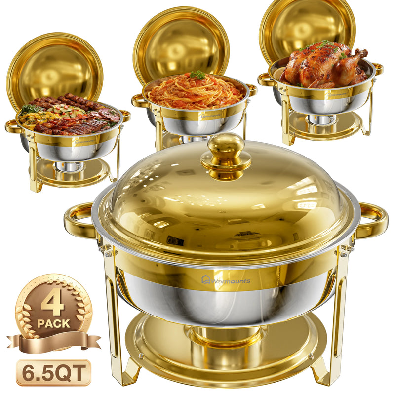 Chauffe-Plat Buffet Inox 6.5QT Rond Traiteur – art de la table réception raffinée