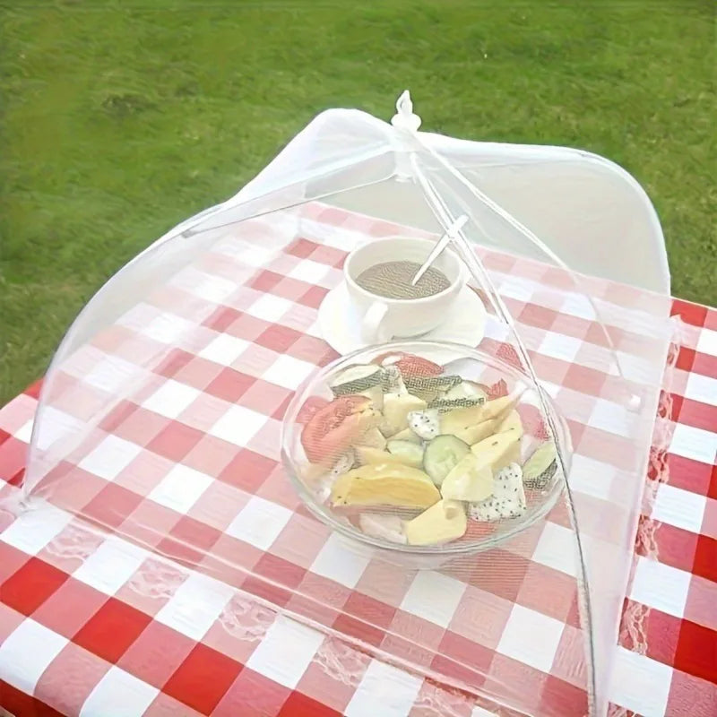 Cubierta de malla plegable para alimentos, tienda de campaña tipo domo para cocina, red antimosquitos y moscas, paraguas protector de platos para picnic, accesorios de cocina