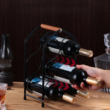 Présentoir Bouteilles Vin Bois Métal