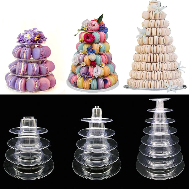 Tour Présentoir Macarons Transparente Mariage