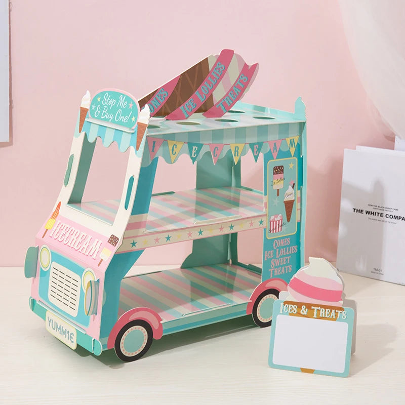 Présentoir Cupcakes Camion Glaces Anniversaire