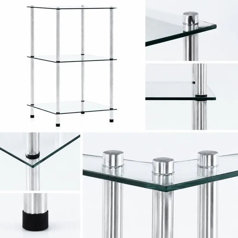Étagère Présentoir Verre 3 Niveaux