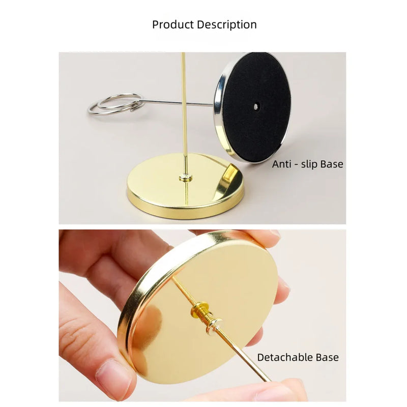 2 soportes para números de mesa, tarjeteros, soportes para tarjetas, clips para menús y portafotos