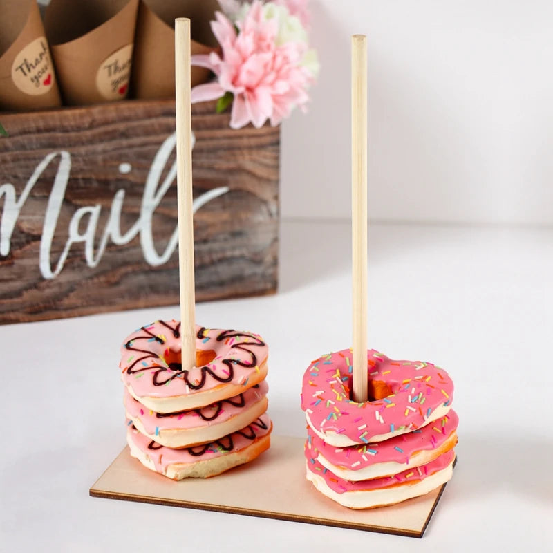 Chariot Présentoir Donuts Bois Mariage