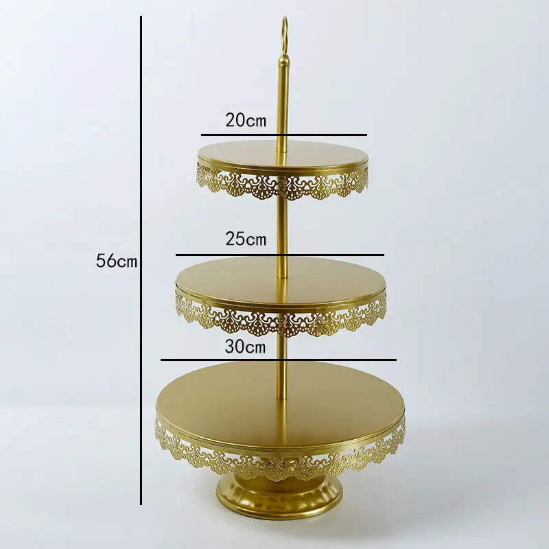Présentoir Gâteau Doré Multi-Usages