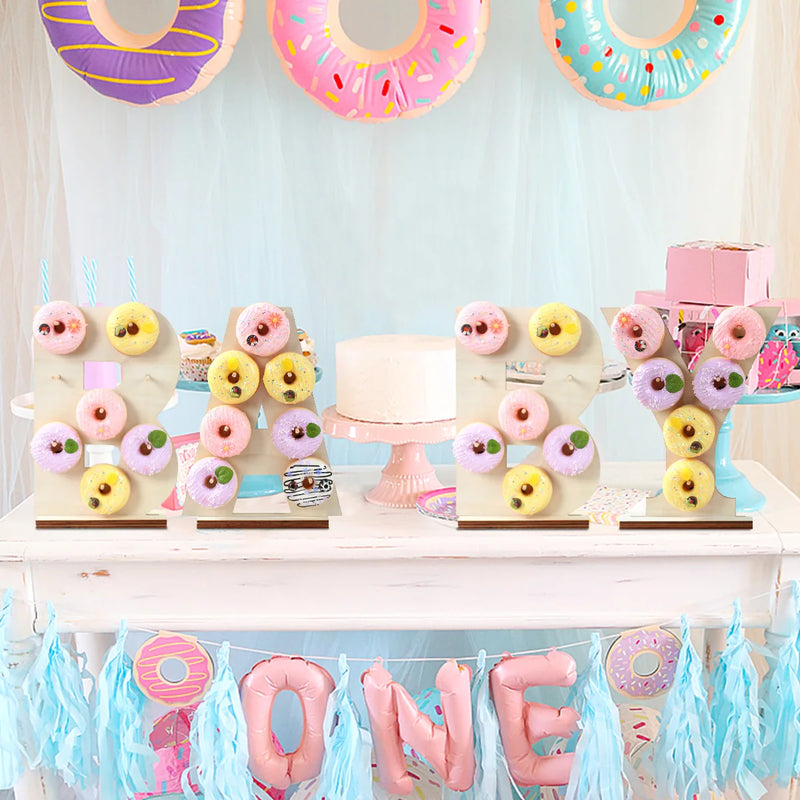 Présentoir Donuts Bois Fête Enfant