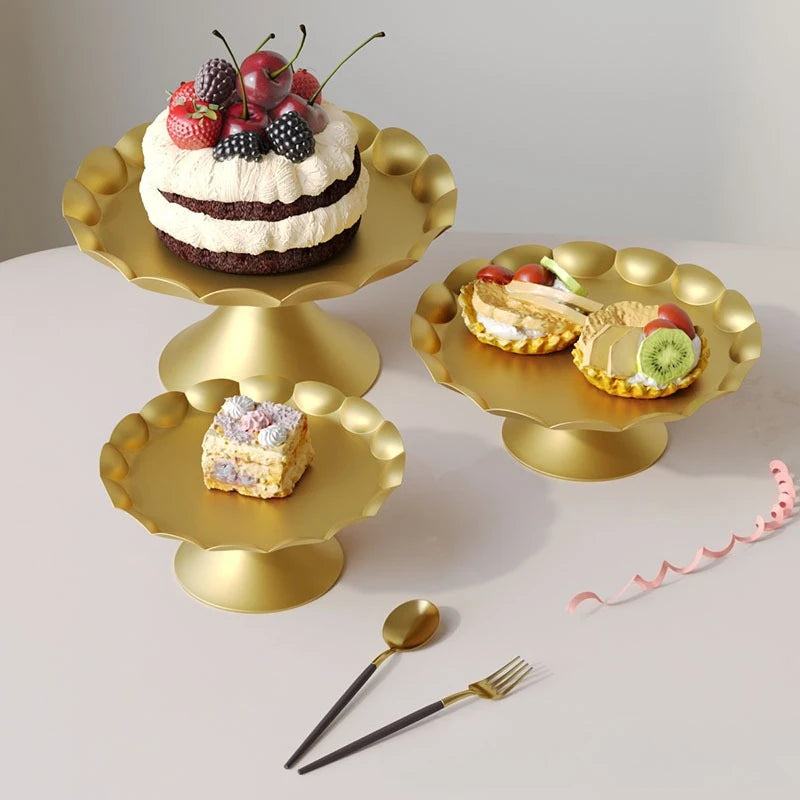 Présentoir Gâteaux Doré Vintage Mariage