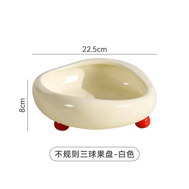 Frutero de cerámica, ensaladera, cesta de frutas, plato para dulces, bandejas para aperitivos, plato para sushi, platos para postre, plato para dim sum, platos llanos