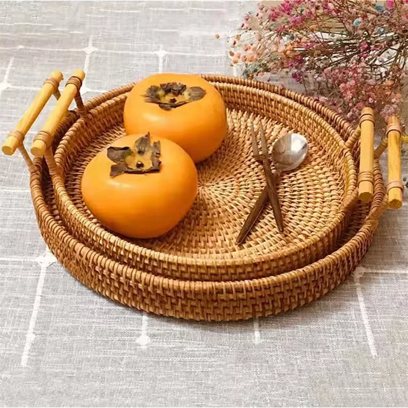 Panier Rotin Rangement Buffet