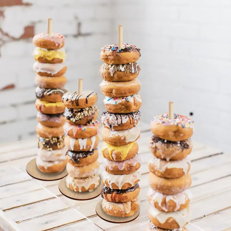 Présentoir Donuts Mural Bois Mariage