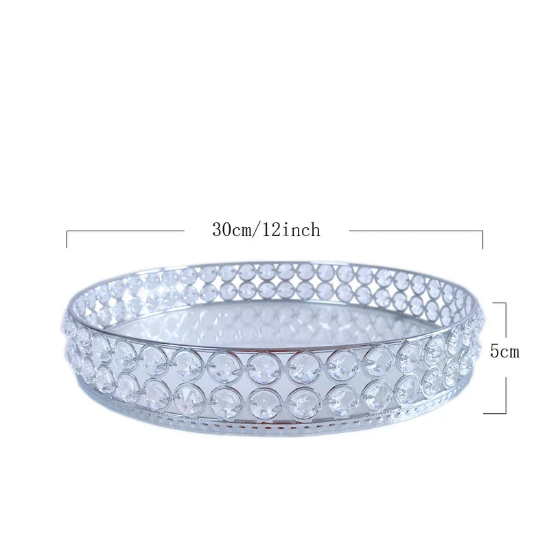 Présentoir Gâteau Miroir Doré et Argenté