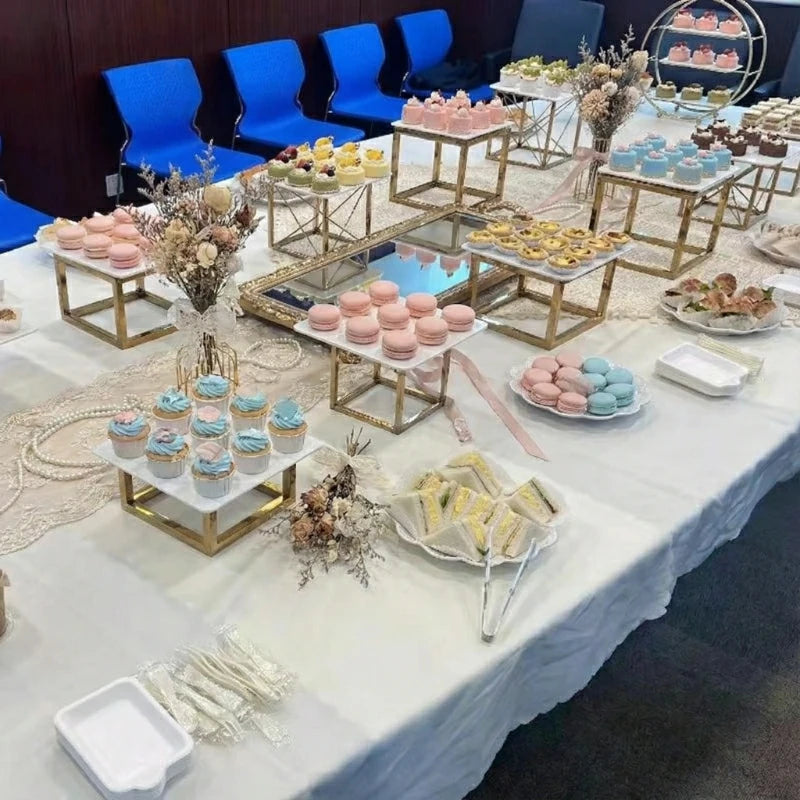 Piédestal Buffet Doré Set Desserts