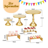 Set Présentoir Gâteaux Doré 6 Pièces
