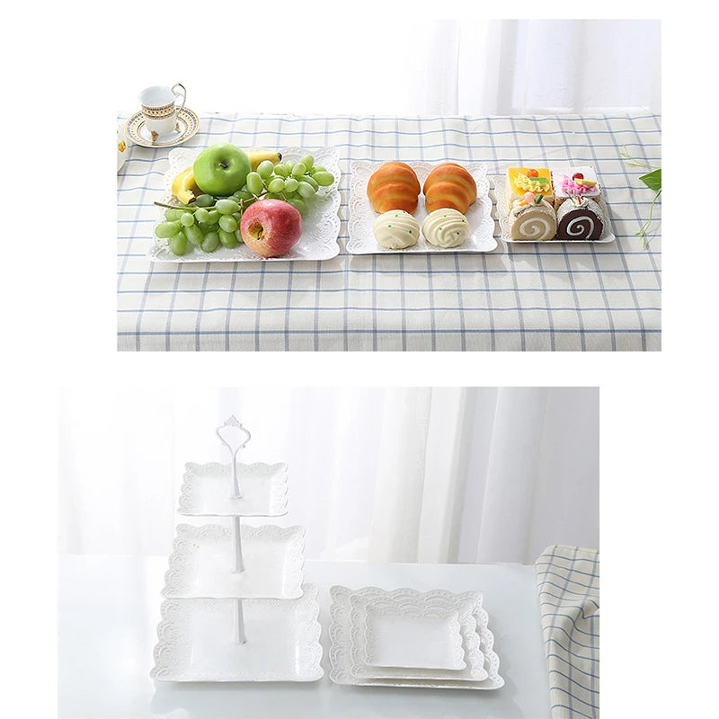 Présentoir Desserts Multi-Niveaux Plateau Fruits