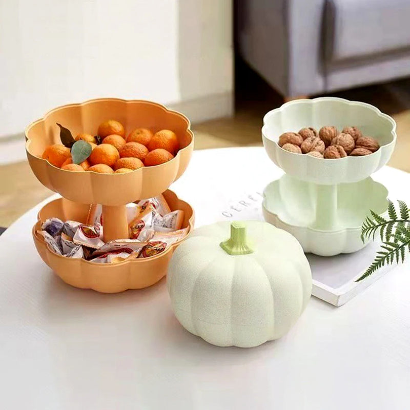 Boîte Snacks Citrouille Double Niveau