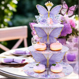 Présentoir Cupcake Papillon Violet
