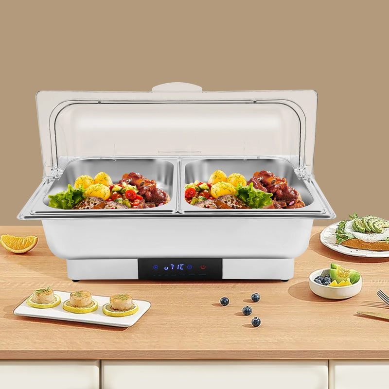 Chauffe-Plat Électrique Inox 2 Bacs Buffet Restaurant